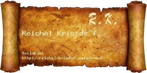 Reichel Kristóf névjegykártya